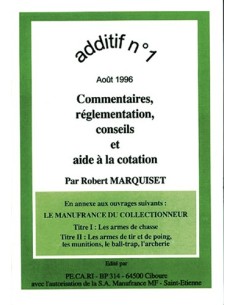 COMMENTAIRES,REGLEMENTATION,CONSEILS A LA COTATION ADDITIF N °1
