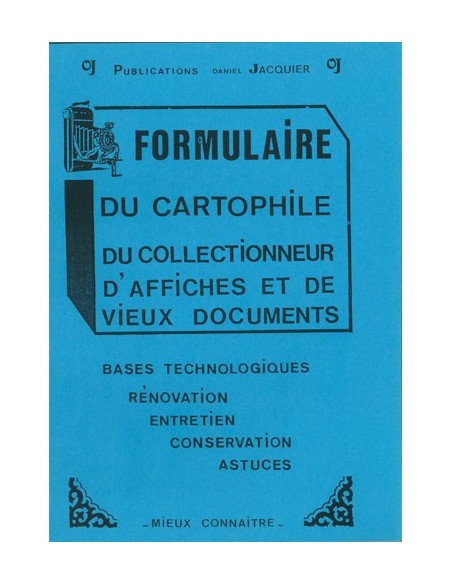 FORMULAIRE DU CARTOPHILE